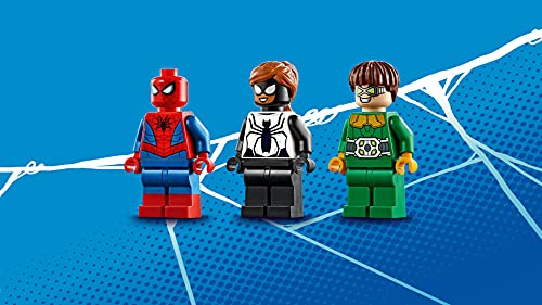 LEGO Super Heroes - Spider-Man vs. Doc Ock, Juguete de Construcción 2 en 1 del Universo Marvel, Incluye una Moto y Minifigura de Spider-girl (76148)