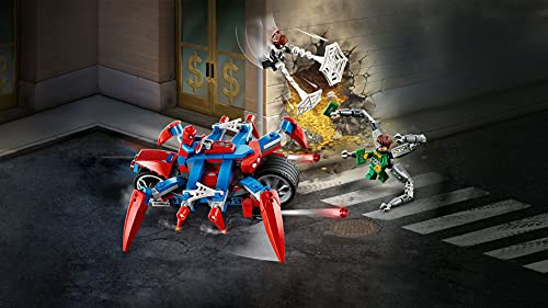 LEGO Super Heroes - Spider-Man vs. Doc Ock, Juguete de Construcción 2 en 1 del Universo Marvel, Incluye una Moto y Minifigura de Spider-girl (76148)