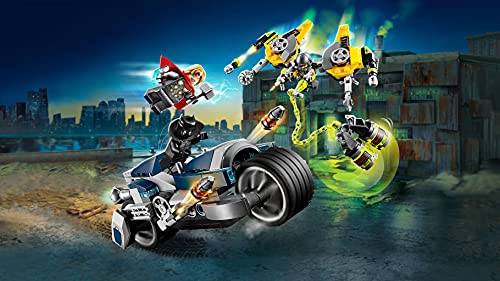 LEGO Super Heroes - Vengadores: Ataque en Moto, Juguete de Construcción de Vehículo para Recrear al Aventuras de los Superhéroes, Incluye Minifiguras de Black Panther y Thor (76142)