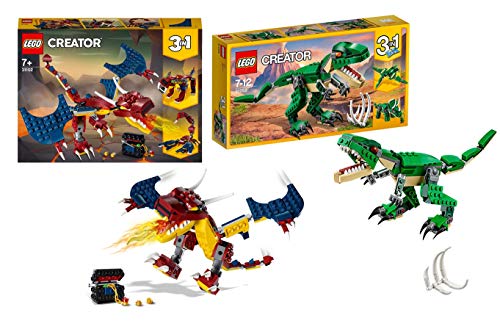 Legoo Lego Creator 31058 - Juego de dinosaurio y dragón de fuego para niños de 7 a 12 años