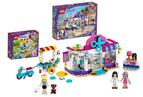 Legoo Lego Friends 41391 - Juego de peluquería de Heartlake City + 41389 - carro de hielo móvil Stephanies (a partir de 6 años)