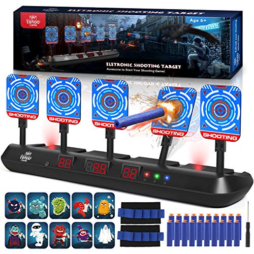 Lehoo Castle Diana Nerf, 5 Objetivos Digital Electrónico para Pistolas, Nerf Diana para Niños Ultra/Elite/Fortnite