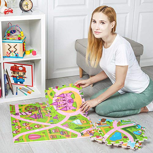 Leo & Emma Alfombra de Puzzle para niñas en diseño de Princesa elfa como Alfombra de Juego - Muchos Detalles diseñados con Amor - Nuevo Modelo - Probado por TÜV