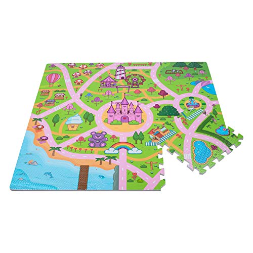 Leo & Emma Alfombra de Puzzle para niñas en diseño de Princesa elfa como Alfombra de Juego - Muchos Detalles diseñados con Amor - Nuevo Modelo - Probado por TÜV