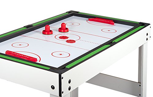 Leomark Mesa multijuegos futbolin Mesa Billar 4 en 1 (Billar, futbolín pimpón y Hockey) Mesa de Billar Mesa de Ping Pong Mesa de Air Hockey Futbolín, Dimensiones: 120 cm x 61 cm x 82 (A) cm