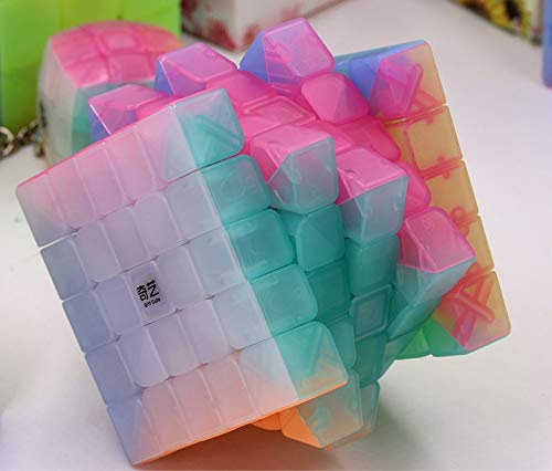 Level25 Cubo 4x4x4 Yuan S Jelly. Gran Giro, Velocidad y Colores Muy vistosos, Speed Cube