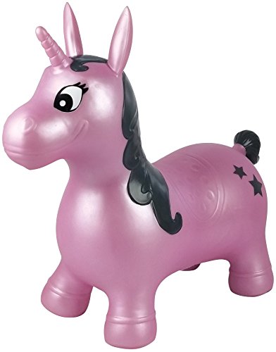 LEXIBOOK-BG050UNI Unicornio Saltarin Hinchable Color rosa Norme (BG050UNI