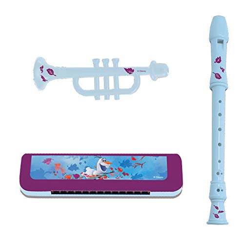 Lexibook K360FZ Disney Frozen-Conjunto Musical 7 Instrumentos en 1, Juguete Infantil a Partir de 3 años, color azul/blanco