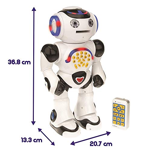 LEXIBOOK Powerman Robot de Juguete Parlante, color blanco (ROB50ES)