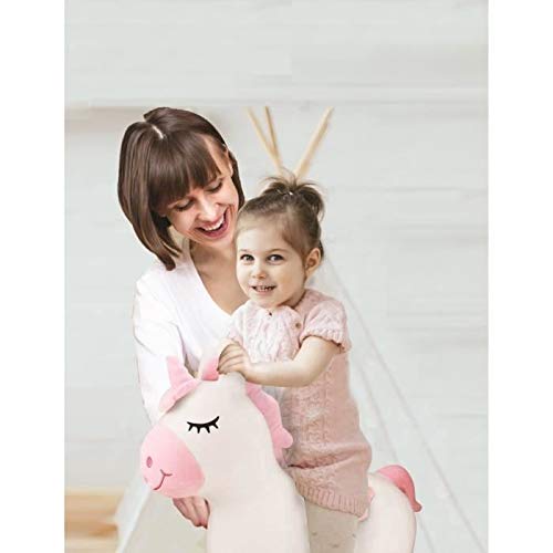 LEXIBOOK- Unicornio Saltadora Inflable, Bomba de Mano incluida, Plástico Seguro e Duradero, Rosa