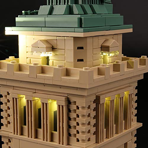 LIGHTAILING Conjunto de Luces (Architecture Estatua de la Libertad) Modelo de Construcción de Bloques - Kit de luz LED Compatible con Lego 21042 (NO Incluido en el Modelo)