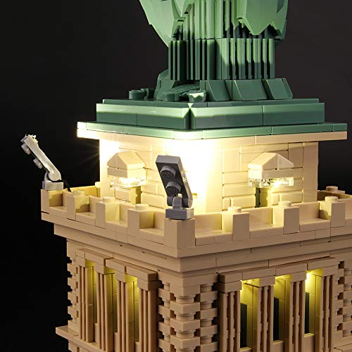 LIGHTAILING Conjunto de Luces (Architecture Estatua de la Libertad) Modelo de Construcción de Bloques - Kit de luz LED Compatible con Lego 21042 (NO Incluido en el Modelo)