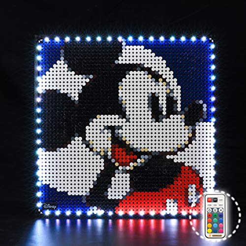 LIGHTAILING Conjunto de Luces con un Control Remoto (Art Disney’s Mickey Mouse) Modelo de Construcción de Bloques - Kit de luz LED Compatible con Lego 31202(NO Incluido en el Modelo)