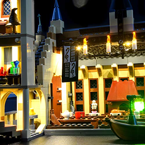 LIGHTAILING Conjunto de Luces (Harry Potter Gran Comedor de Hogwarts) Modelo de Construcción de Bloques - Kit de luz LED Compatible con Lego 75954 (NO Incluido en el Modelo)