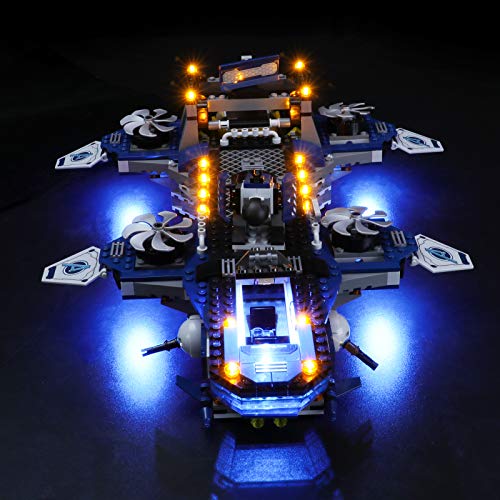 LIGHTAILING Conjunto de Luces (Marvel Avengers Helitransporte de los Vengadores) Modelo de Construcción de Bloques - Kit de luz LED Compatible con Lego 76153(NO Incluido en el Modelo)