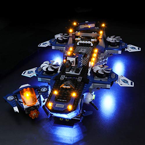 LIGHTAILING Conjunto de Luces (Marvel Avengers Helitransporte de los Vengadores) Modelo de Construcción de Bloques - Kit de luz LED Compatible con Lego 76153(NO Incluido en el Modelo)