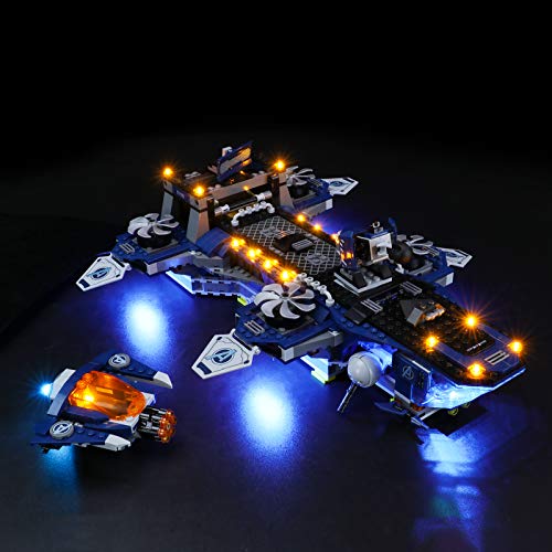 LIGHTAILING Conjunto de Luces (Marvel Avengers Helitransporte de los Vengadores) Modelo de Construcción de Bloques - Kit de luz LED Compatible con Lego 76153(NO Incluido en el Modelo)