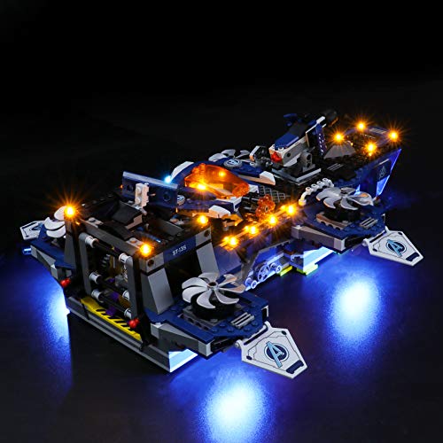 LIGHTAILING Conjunto de Luces (Marvel Avengers Helitransporte de los Vengadores) Modelo de Construcción de Bloques - Kit de luz LED Compatible con Lego 76153(NO Incluido en el Modelo)