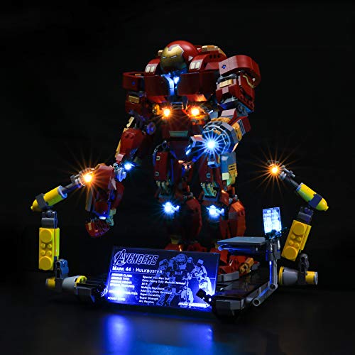 LIGHTAILING Conjunto de Luces (Marvel Super Heroes Hulkbuster:Edición Ultrón) Modelo de Construcción de Bloques - Kit de luz LED Compatible con Lego 76105(NO Incluido en el Modelo)