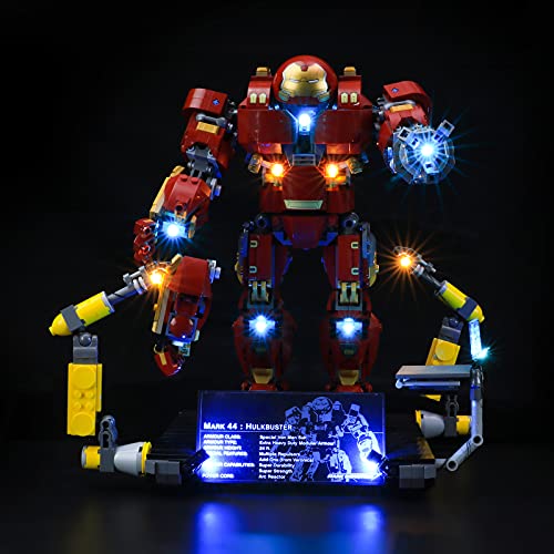 LIGHTAILING Conjunto de Luces (Marvel Super Heroes Hulkbuster:Edición Ultrón) Modelo de Construcción de Bloques - Kit de luz LED Compatible con Lego 76105(NO Incluido en el Modelo)