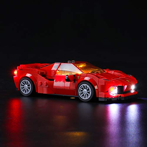 LIGHTAILING Conjunto de Luces (Speed Champions Ferrari F8 Tributo) Modelo de Construcción de Bloques - Kit de luz LED Compatible con Lego 76895 (NO Incluido en el Modelo)