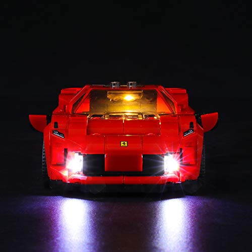 LIGHTAILING Conjunto de Luces (Speed Champions Ferrari F8 Tributo) Modelo de Construcción de Bloques - Kit de luz LED Compatible con Lego 76895 (NO Incluido en el Modelo)