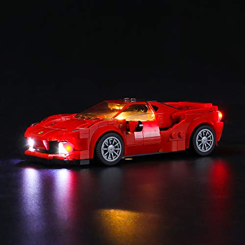 LIGHTAILING Conjunto de Luces (Speed Champions Ferrari F8 Tributo) Modelo de Construcción de Bloques - Kit de luz LED Compatible con Lego 76895 (NO Incluido en el Modelo)