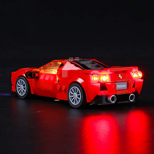 LIGHTAILING Conjunto de Luces (Speed Champions Ferrari F8 Tributo) Modelo de Construcción de Bloques - Kit de luz LED Compatible con Lego 76895 (NO Incluido en el Modelo)