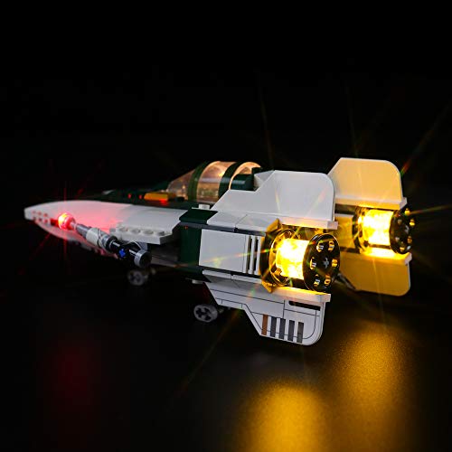 LIGHTAILING Conjunto de Luces (Star Wars Caza Estelar ala-A de la Resistencia) Modelo de Construcción de Bloques - Kit de luz LED Compatible con Lego 75248 (NO Incluido en el Modelo)