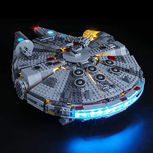 LIGHTAILING Conjunto de Luces (Star Wars Halcón Milenario) Modelo de Construcción de Bloques - Kit de luz LED Compatible con Lego 75257 (NO Incluido en el Modelo)