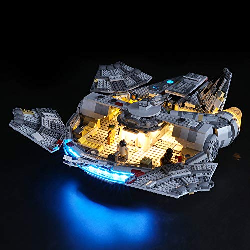 LIGHTAILING Conjunto de Luces (Star Wars Halcón Milenario) Modelo de Construcción de Bloques - Kit de luz LED Compatible con Lego 75257 (NO Incluido en el Modelo)