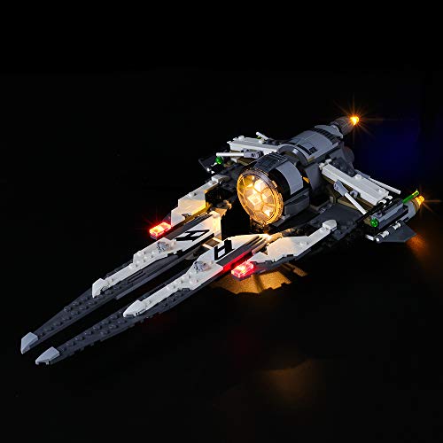 LIGHTAILING Conjunto de Luces (Star Wars Interceptor Tie Black Ace) Modelo de Construcción de Bloques - Kit de luz LED Compatible con Lego 75242 (NO Incluido en el Modelo)