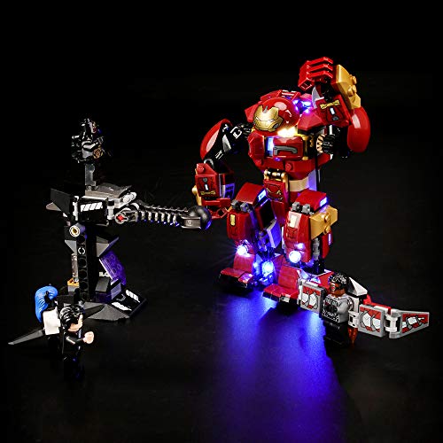 LIGHTAILING Conjunto de Luces (Super Heroes Incursión Demoledora del Hulkbuster) Modelo de Construcción de Bloques - Kit de luz LED Compatible con Lego 76104 (NO Incluido en el Modelo)