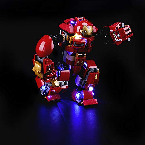 LIGHTAILING Conjunto de Luces (Super Heroes Incursión Demoledora del Hulkbuster) Modelo de Construcción de Bloques - Kit de luz LED Compatible con Lego 76104 (NO Incluido en el Modelo)