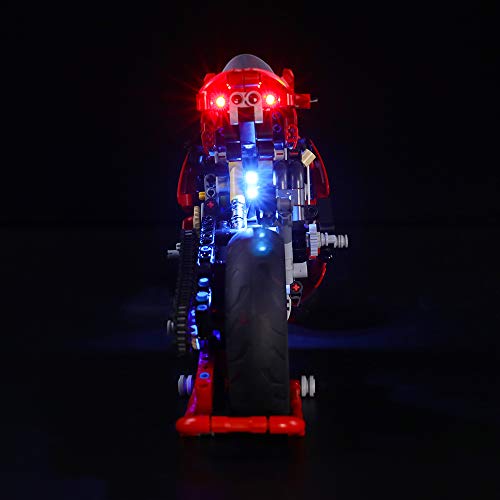 LIGHTAILING Conjunto de Luces (Technic Ducati Panigale V4 R) Modelo de Construcción de Bloques - Kit de luz LED Compatible con Lego 42107 (NO Incluido en el Modelo)