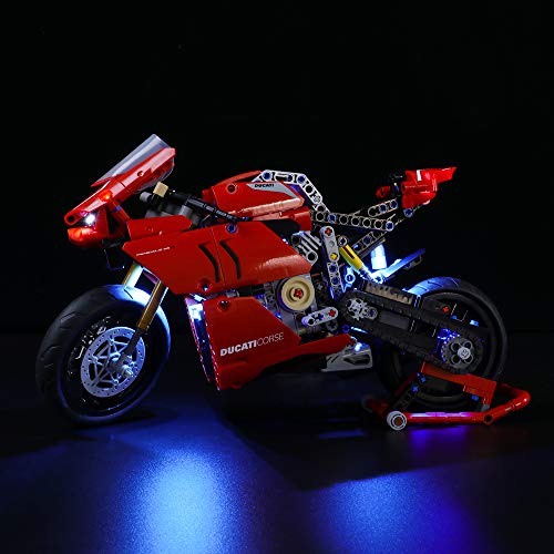 LIGHTAILING Conjunto de Luces (Technic Ducati Panigale V4 R) Modelo de Construcción de Bloques - Kit de luz LED Compatible con Lego 42107 (NO Incluido en el Modelo)