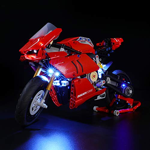 LIGHTAILING Conjunto de Luces (Technic Ducati Panigale V4 R) Modelo de Construcción de Bloques - Kit de luz LED Compatible con Lego 42107 (NO Incluido en el Modelo)