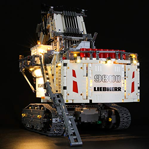 LIGHTAILING Conjunto de Luces (Technic Excavadora Liebherr R 9800) Modelo de Construcción de Bloques - Kit de luz LED Compatible con Lego 42100 (NO Incluido en el Modelo)