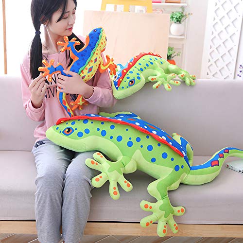 Lindo Animal De Peluche De Juguete De Felpa, Adorable Peluche De Juguete Mullido, Gecko De Peluche En 3D, Lagarto, Peluche Suave, Almohada Para Dormir, Juguete Para Dormir, Regalo Para Niños Verde