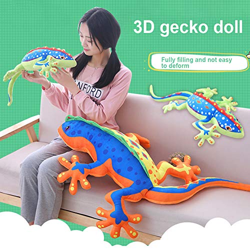 Lindo Animal De Peluche De Juguete De Felpa, Adorable Peluche De Juguete Mullido, Gecko De Peluche En 3D, Lagarto, Peluche Suave, Almohada Para Dormir, Juguete Para Dormir, Regalo Para Niños Verde