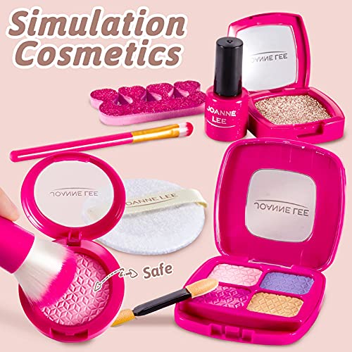 LINFUN KIDS Kit Maletin de Maquillaje Juguetes Niña Princesa Joyería Belleza Kit Juguete Juego de Maquillaje Regalo para Niña 3 4 5 Años