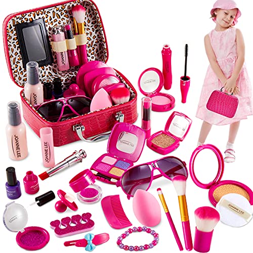 LINFUN KIDS Kit Maletin de Maquillaje Juguetes Niña Princesa Joyería Belleza Kit Juguete Juego de Maquillaje Regalo para Niña 3 4 5 Años