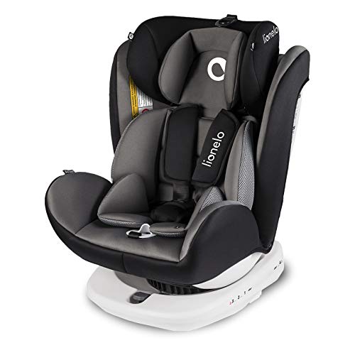 LIONELO Bastiaan Asiento de Seguridad para Coche Giratoria a 360° Posibilidad del uso desde el nacimiento (0-36 kg) Protección lateral adicional Capota contra el sol