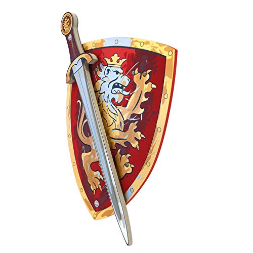 Liontouch 10750LT Noble Conjunto Medieval Caballero de Juego para niños, Rojo | Espada y Escudo de Juguete de Espuma