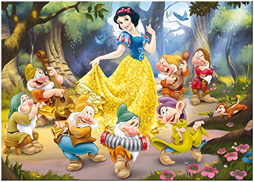 Lisciani Puzzle Maxi Floor para niños de 150 piezas 2 en 1, Doble Cara con reverso para colorear - Disney Blancanieves 46751