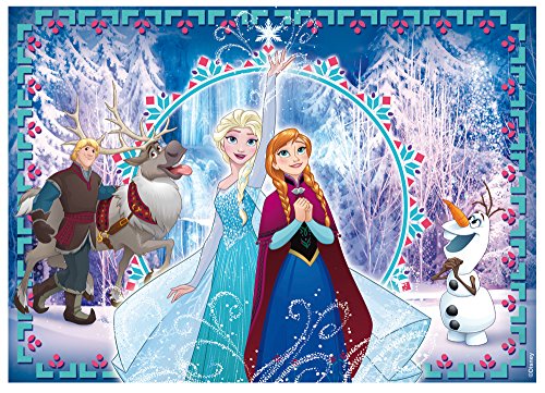 Lisciani Puzzle para niños de 250 piezas 2 en 1, Doble Cara con reverso para colorear - Disney Frozen La Reina de las nieves 52981