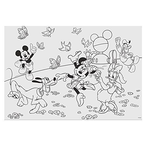 Lisciani Puzzle para niños de 60 piezas 2 en 1, Doble Cara con reverso para colorear - Disney Mickey Mouse 47895