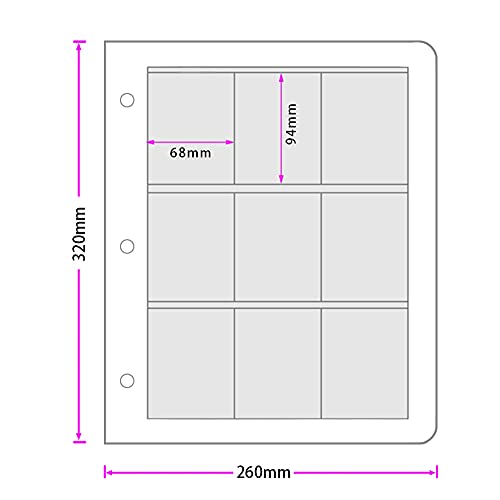 LISOPO 720 cartas coleccionables, 40 páginas por 18 bolsillos, tamaño estándar, carpeta de colección, neutral, transparente, accesorios para cartas coleccionables