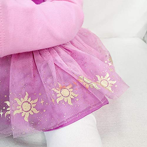 Lito Angels Disfraz de Princesa Rapunzel para Bebé Niñas Body Mono Mamelucos Onesie Vestido de Fiesta Navidad Halloween Cumpleaños con diadema Talla 9 a 12 Meses