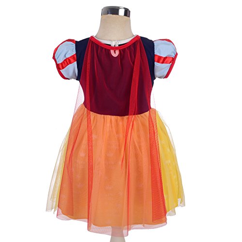 Lito Angels Niñas Princesa Blancanieves con capa Disfraces de Halloween de fantasía Vestido de fiesta Talla 3-4 años B